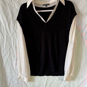 Adrianna Papell Black and White Shirt